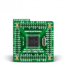 80-pin MCU card with PIC24FJ96GA008