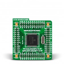 100-pin MCU card with dsPIC33FJ256GP710A