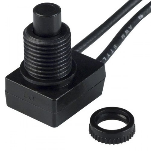 Push-On Momentary Switch Normally Open SPST Black at MG Super Labs India