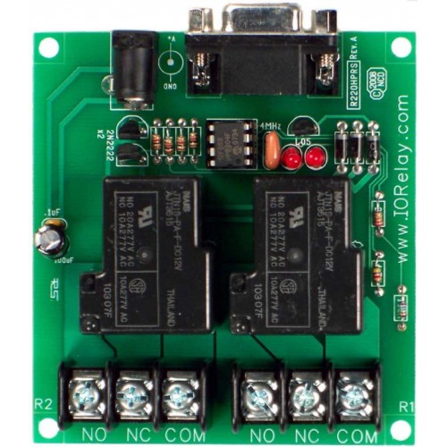 RS-232 2-Channel High-Power Relay Controller with Serial Interface LOW ...