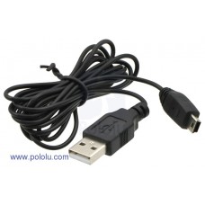 Thin (2mm) USB Cable A to Mini-B, 6 ft., Low/Full-Speed Only