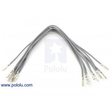 Wires with Pre-Crimped Terminals 10-Pack F-F 6" Gray