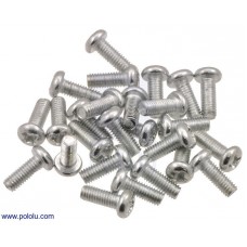 Machine Screw: M3, 8mm Length, Phillips (25-pack)