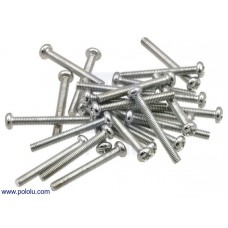 Machine Screw: M3, 25mm Length, Phillips (25-pack)