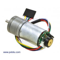 20.4:1 Metal Gearmotor 25Dx50L mm HP 6V with 48 CPR Encoder