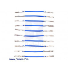 Wires with Pre-Crimped Terminals 10-Pack F-F 1" Blue